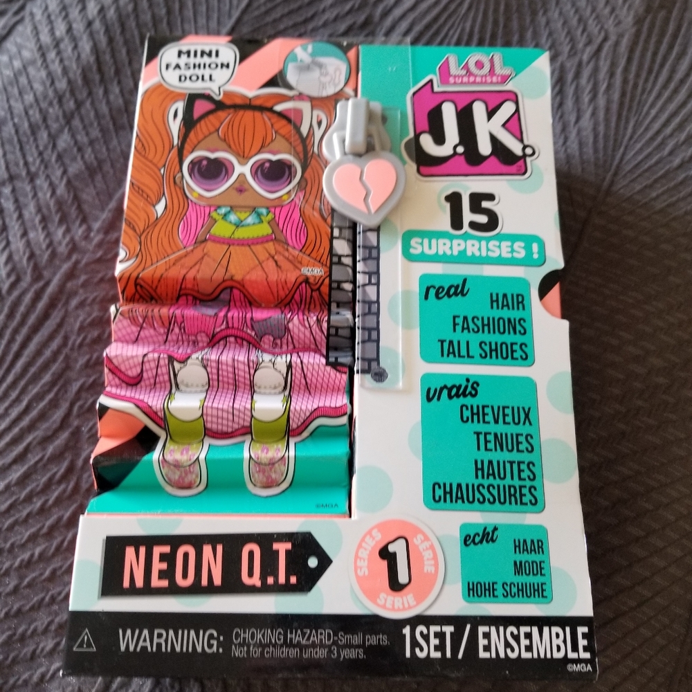 LOL Surprise J.K. Mini Fashion Doll - Neon Q.T. with 15 Surprises